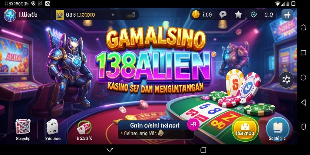 Screenshot gameplay 138ALIEN dengan tampilan kasino yang menawan.