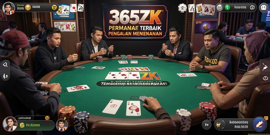 Screenshot menampilkan pemain aktif dalam permainan Poker yang seru.