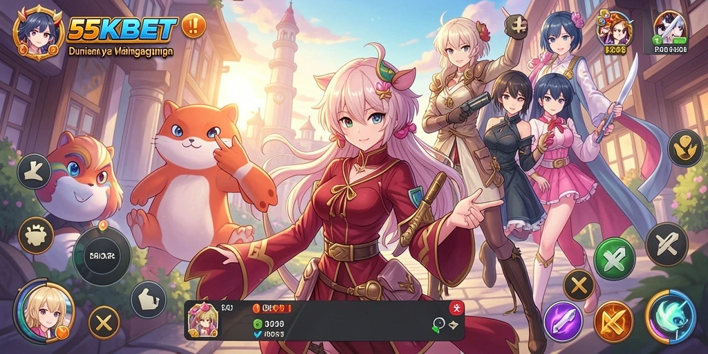Tampilan gameplay Anime yang memukau dan interaktif.