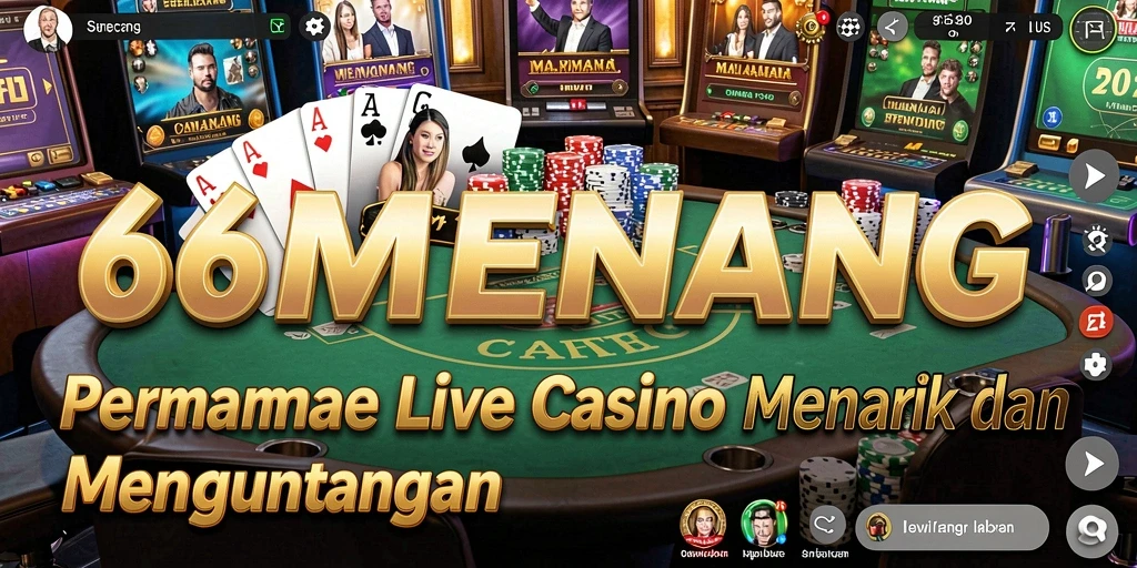 Tampilan gameplay Live Casino yang mendebarkan di 66MENANG.