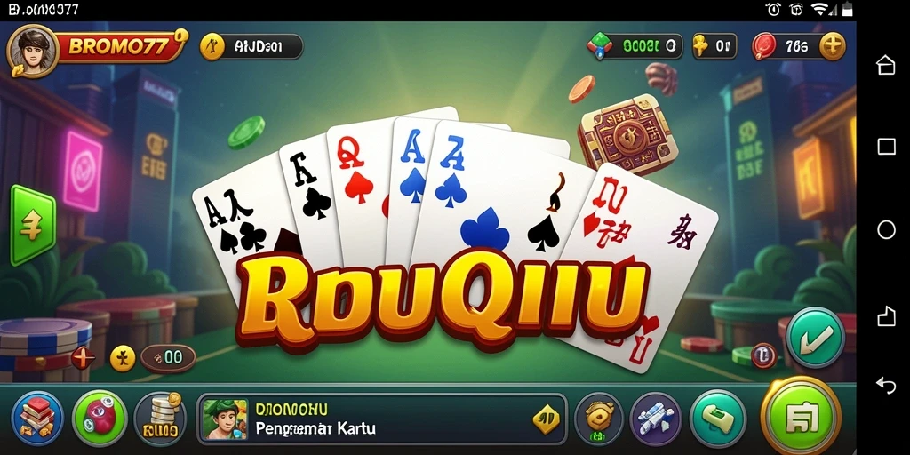 Tampilan menarik gameplay QiuQiu di BROMO77.