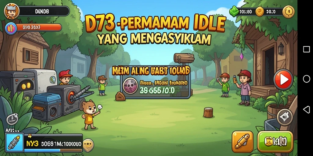 Tangkap layar D73 menampilkan gameplay Idle yang menarik dan interaktif.