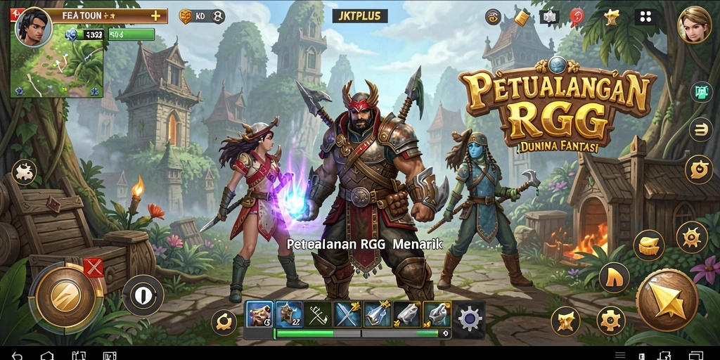 Gambaran aksi seru dalam permainan RPG JKTPLUS dengan grafis menawan.