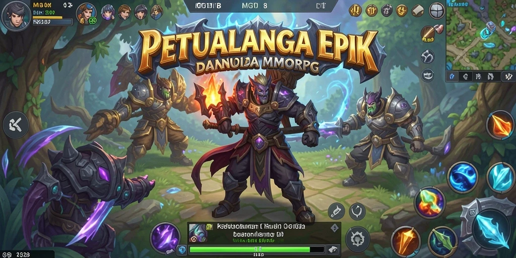 Tampilan menarik dari gameplay MMORPG yang penuh aksi.
