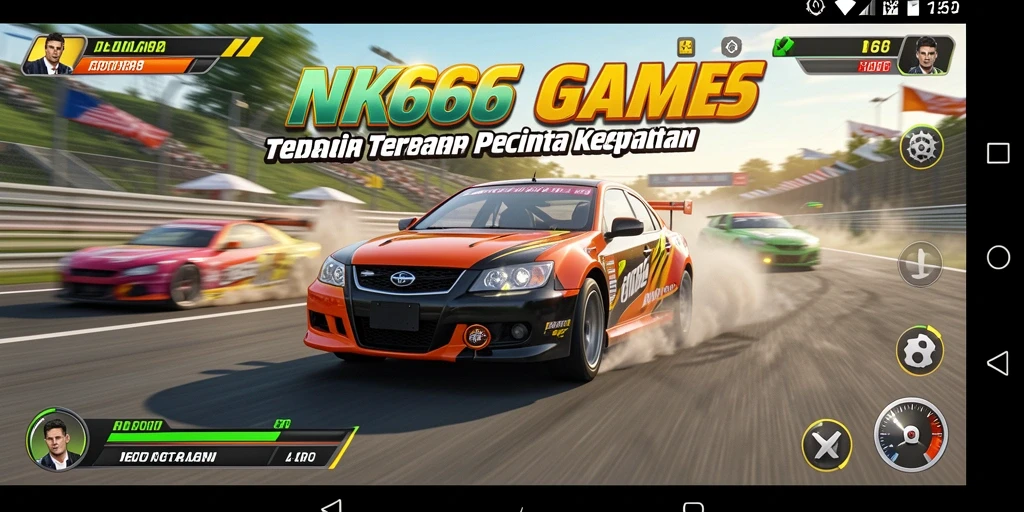 Tampilan gameplay NK666 dengan balapan yang mendebarkan dan grafis luar biasa.