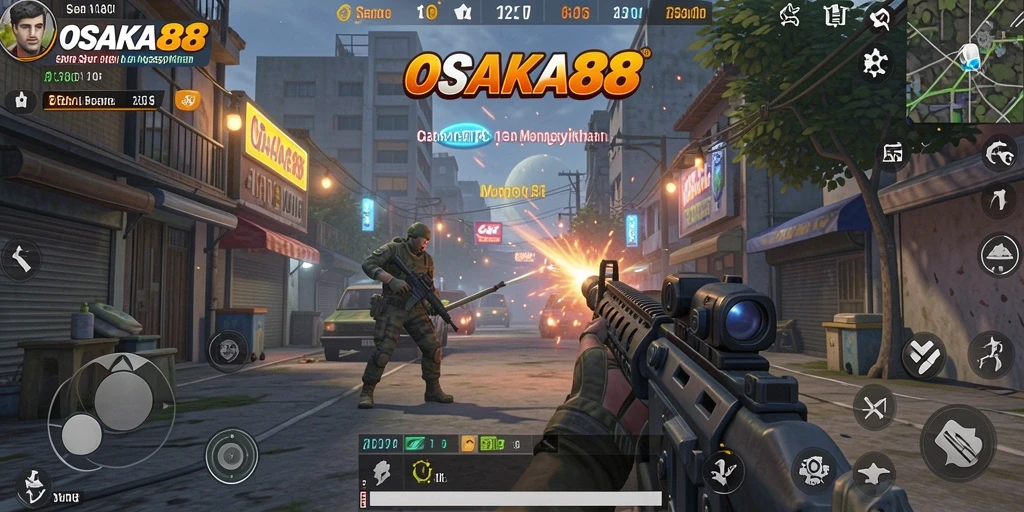 Tangkapan layar gameplay seru OSAKA88 dengan aksi TPS yang mendebarkan.