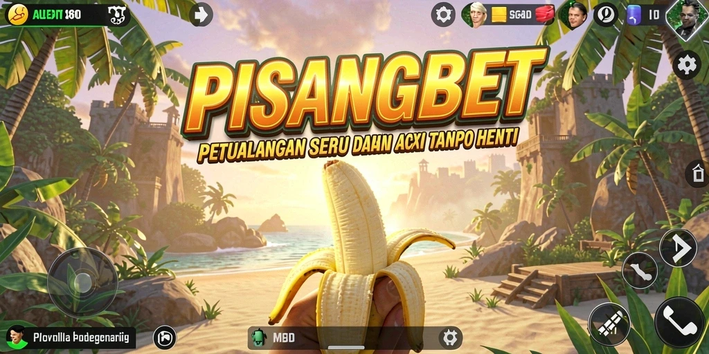 Tampilan aksi menegangkan dalam PISANGBET, penuh dengan karakter dan efek visual.