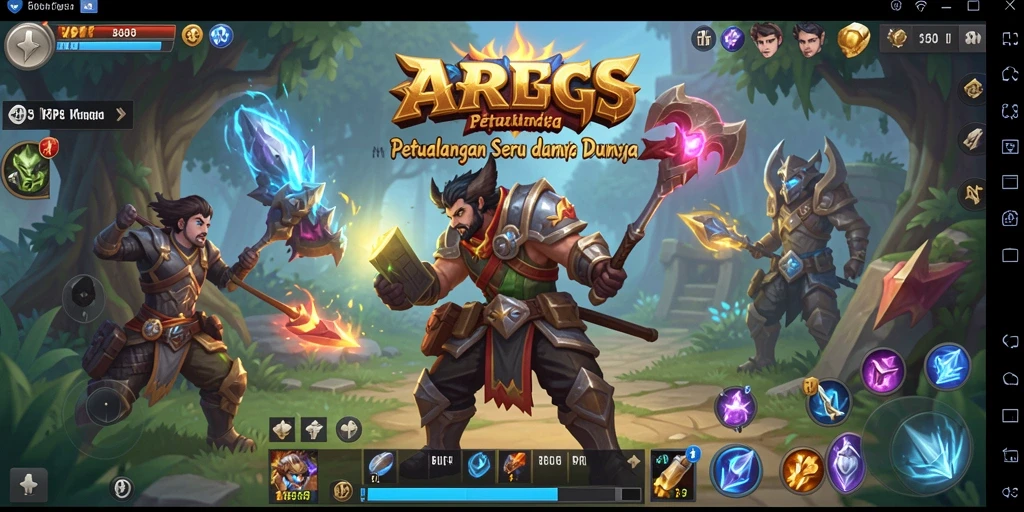 Tampilan gameplay seru di dunia fantastis RP8.