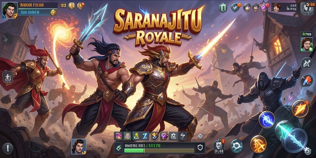 Tangkapan layar menunjukkan pertempuran intens di SARANAJITU.