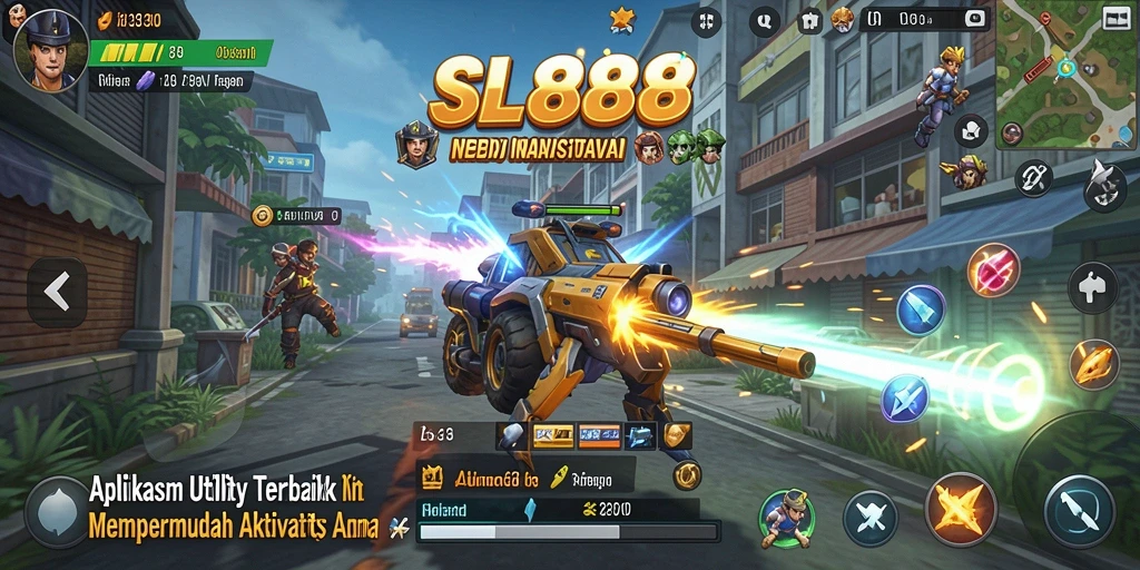 Tampilan antarmuka utama SL888 yang praktis untuk aktivitas sehari-hari.