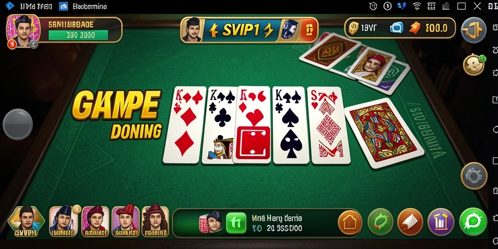 Screenshot gameplay SVIP1 menampilkan aksi domino yang mendebarkan.