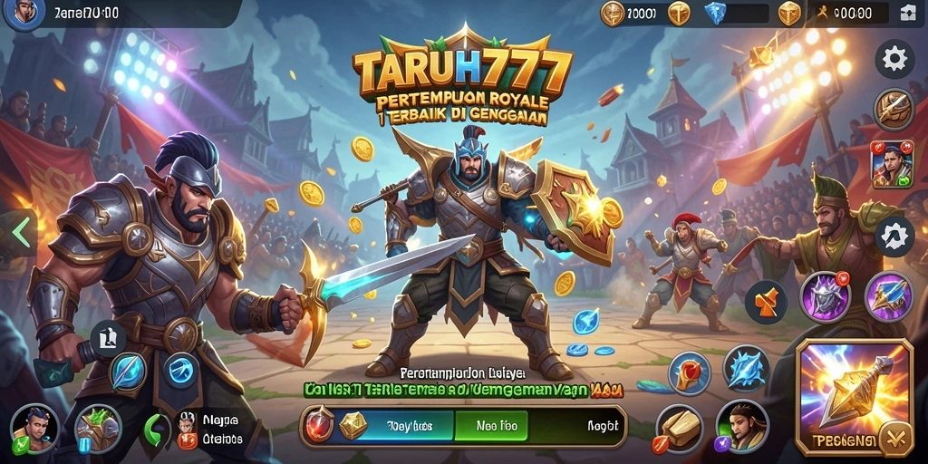 Tampilan gameplay epik dalam pertarungan Battle Royale di TARUH777.