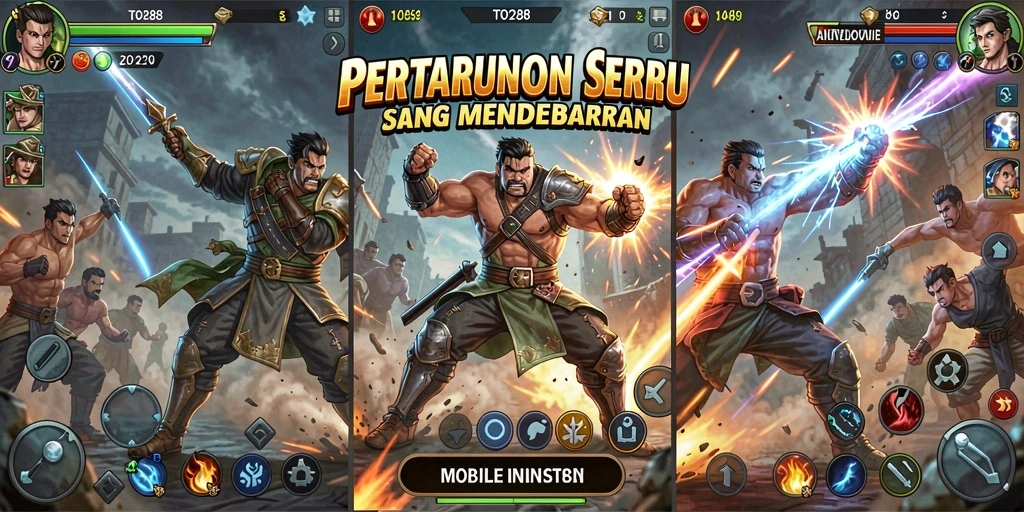 Tampilan gameplay TO288 yang mendebarkan dan penuh aksi pertarungan.