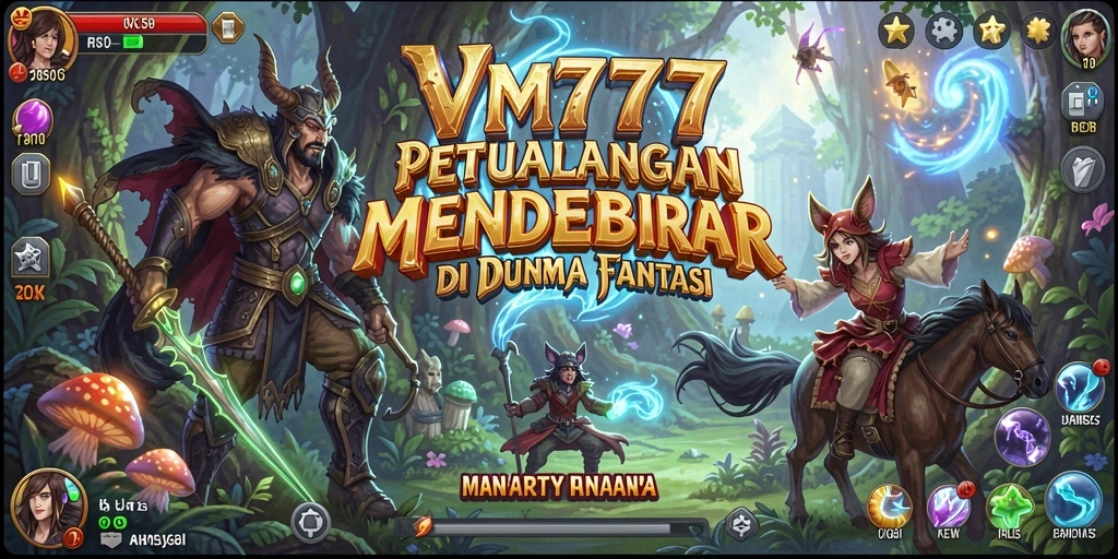 Screenshot gameplay VM777 menampilkan petualangan seru di dunia fantasi.